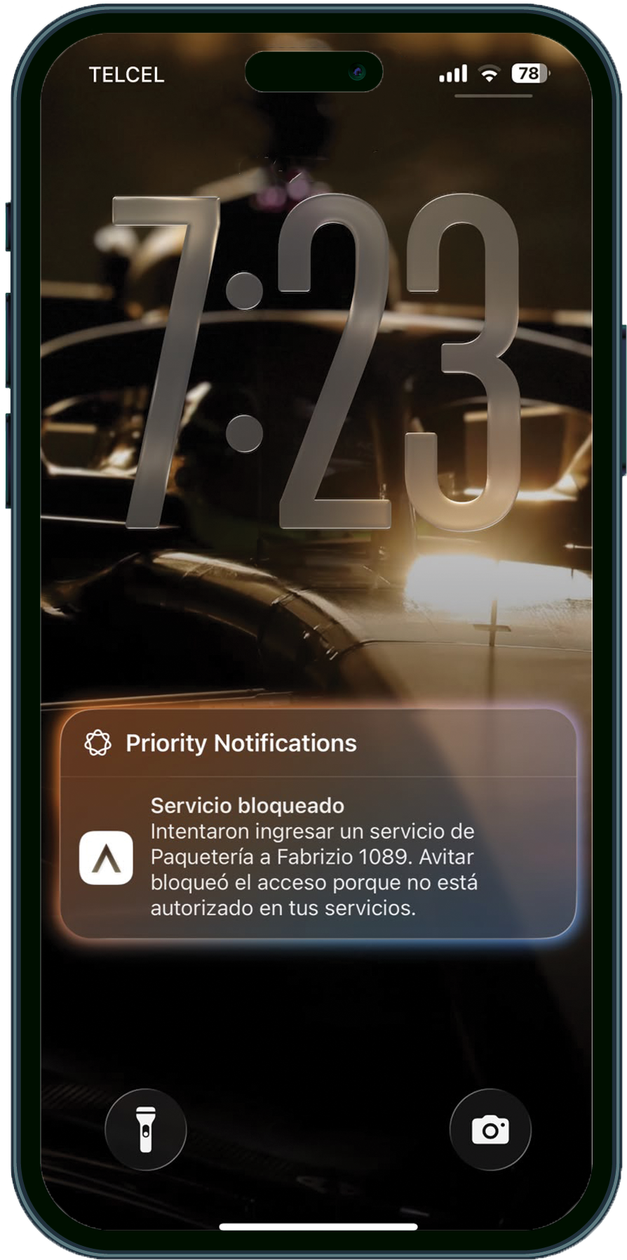 Notificación en el celular: Avitar avisa que se bloqueó el ingreso de un servicio no autorizado a tu domicilio